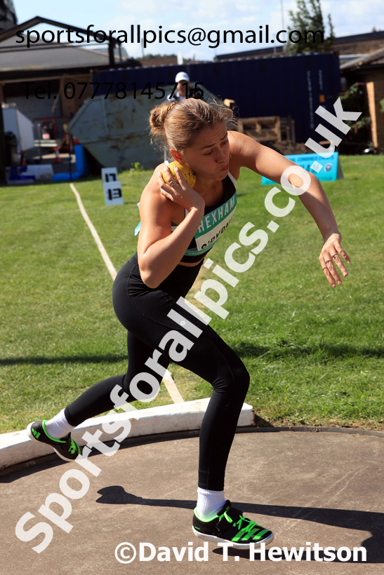 Heptathlon shot putt, 2025 EAP International Combined Events, Hexham, Northumberland.  Photo: David T. Hewitson/Sports for All Pics